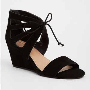 Torrid Black Caged Butterfly Cutout Wedge - 11W
